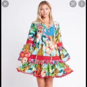 Debbie Katz Cover Up Rio Dress Colorful Vacation Cruise Resortwear Tropical